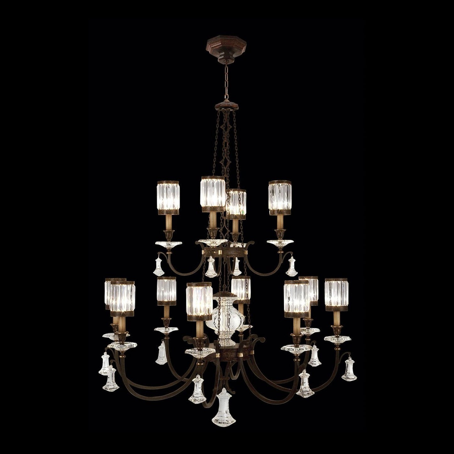 53-Inch Crystal Shade Round Chandelier