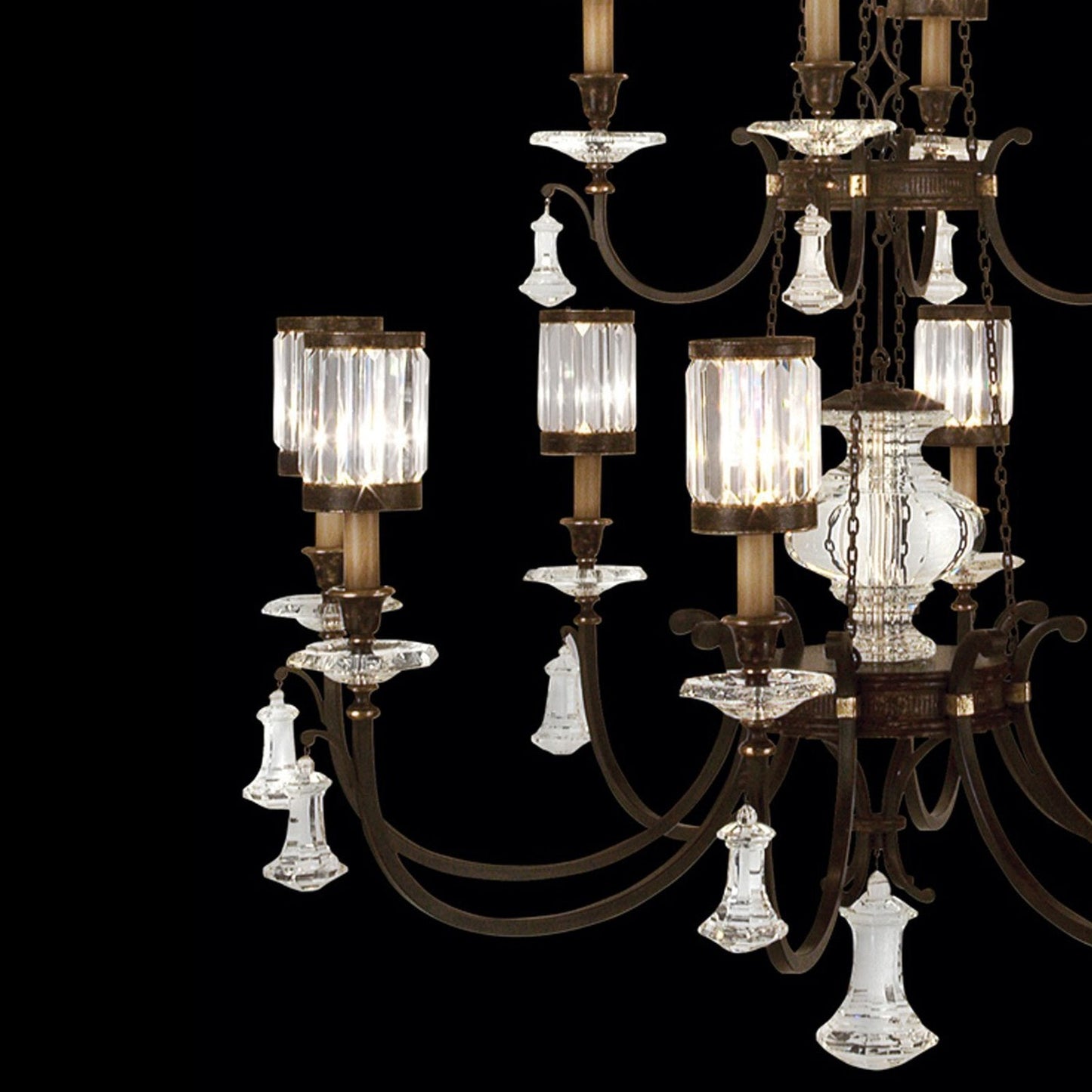 53-Inch Crystal Shade Round Chandelier