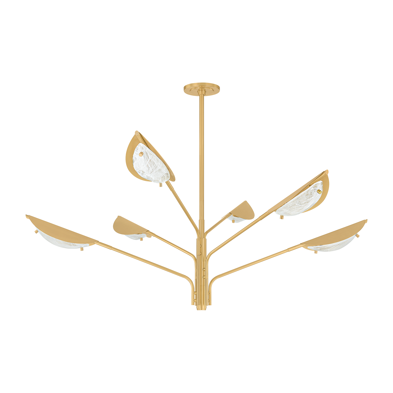 6-Light Botanical Glass LED Chandelier / Default Title