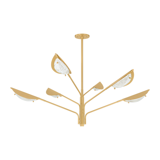6-Light Botanical Glass LED Chandelier / Default Title