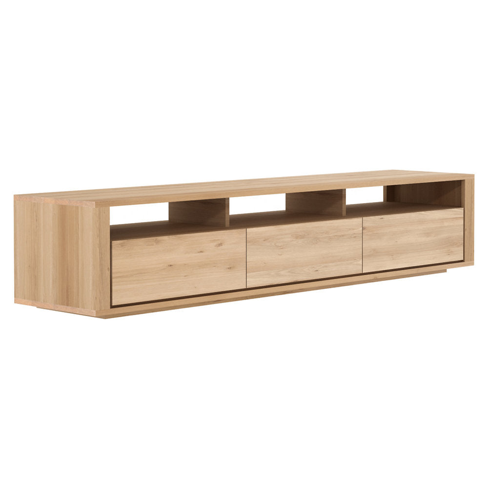 Oak Shadow TV Cupboard - 3 Drawers