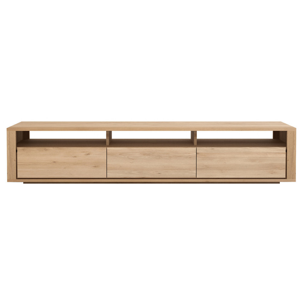 Oak Shadow TV Cupboard - 3 Drawers