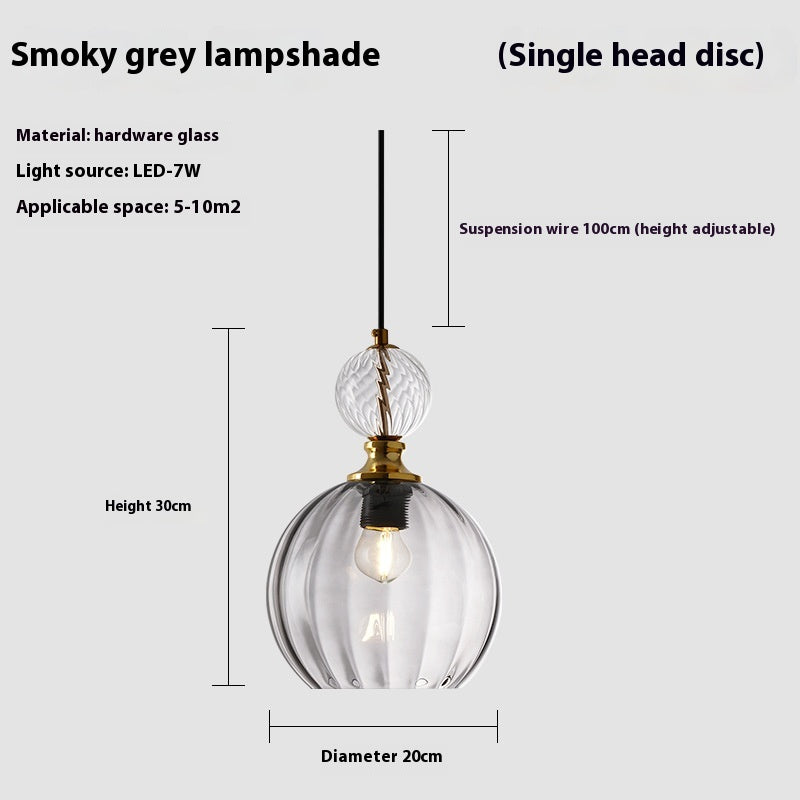 Coloured Glass Multi-Head Pendant Light / Ruby Red Single Head / 220V 4WLED
