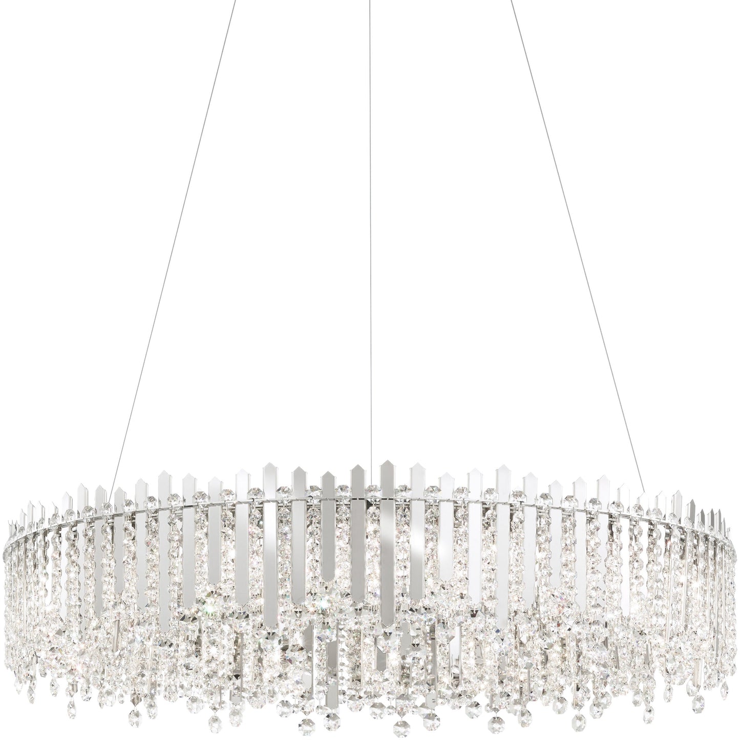 Crystal Strand Gold Mirror Pendant Light / Gold Mirror / Clear Radiance