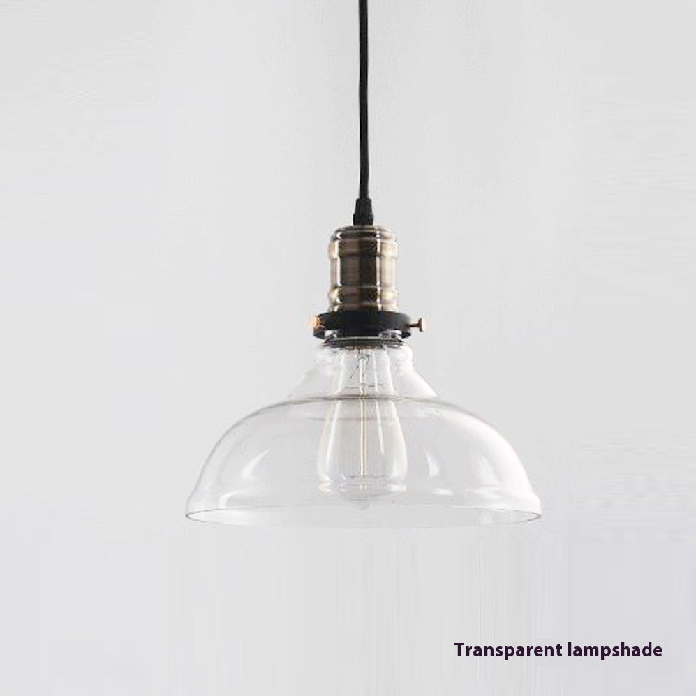 Retro Single-Head Glass Pendant Light / Bulb Not Included / Cognac Colors