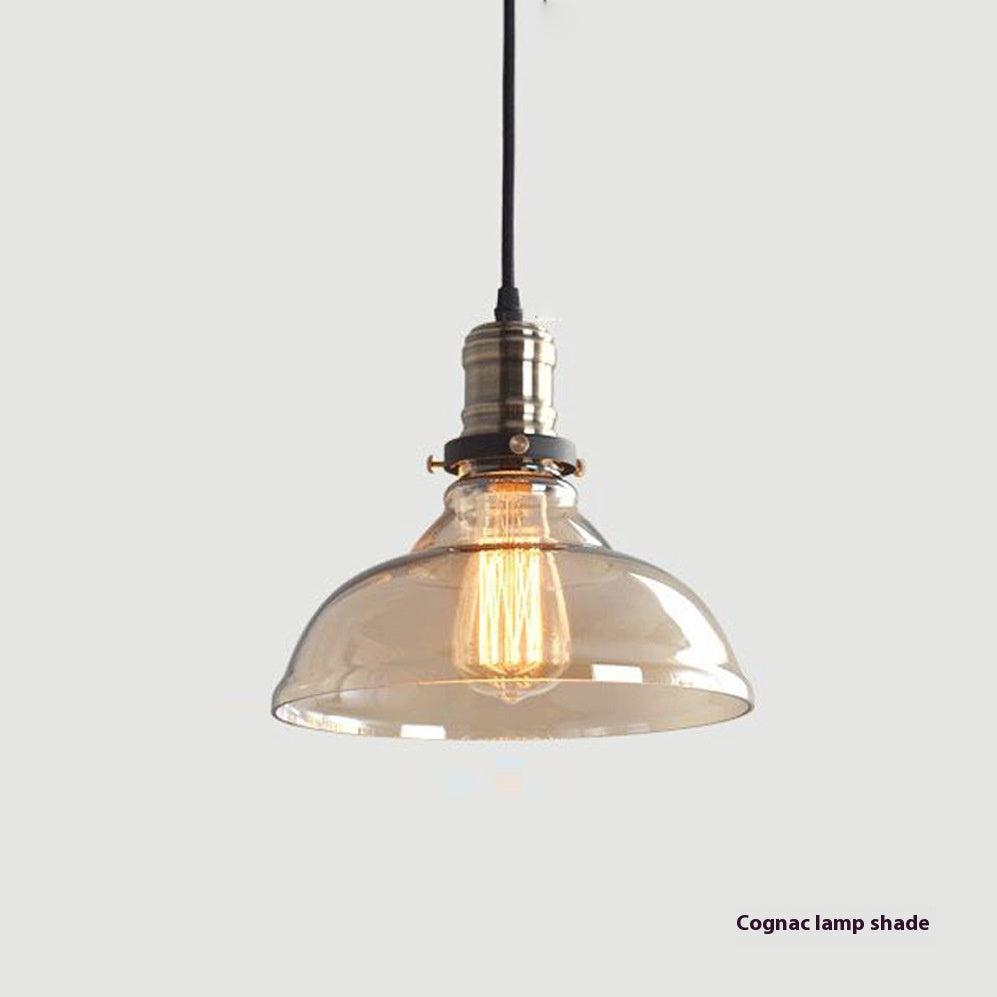 Retro Single-Head Glass Pendant Light / Bulb Not Included / Smoky Gray
